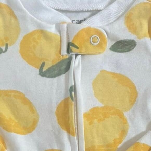New Carter’s Lemon One Piece Bodysuit Footie Pajama Newborn - Picture 4 of 5